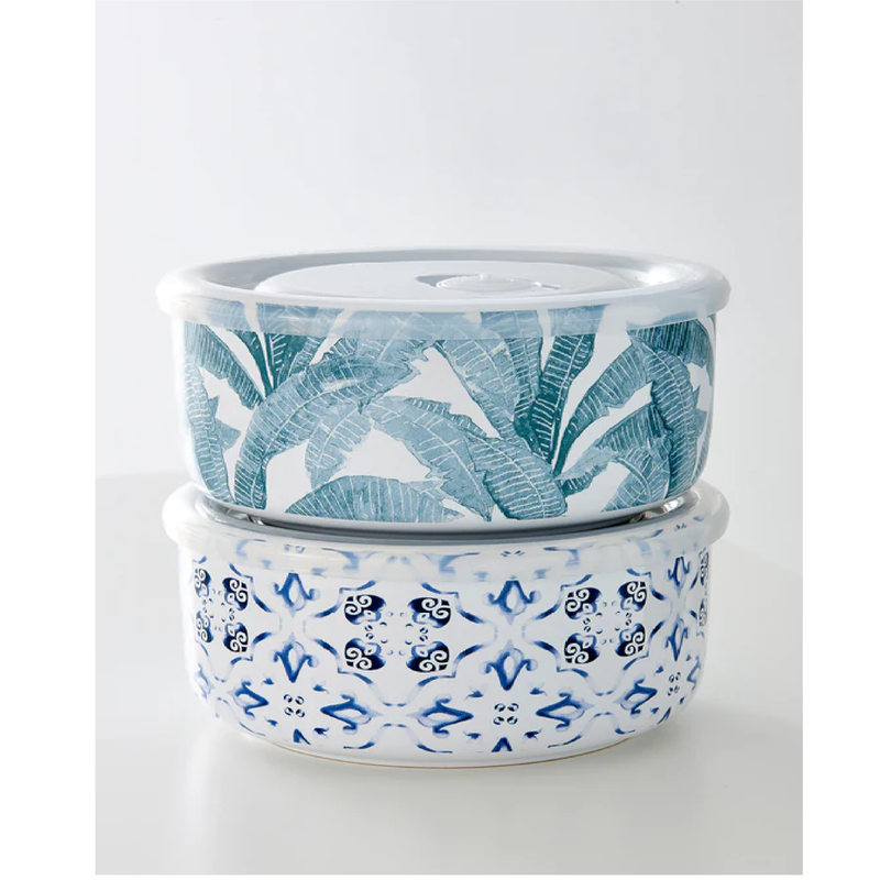 PREP MARBELLA BLUE TILE 16CM MICROWAVE FOOD BOWL