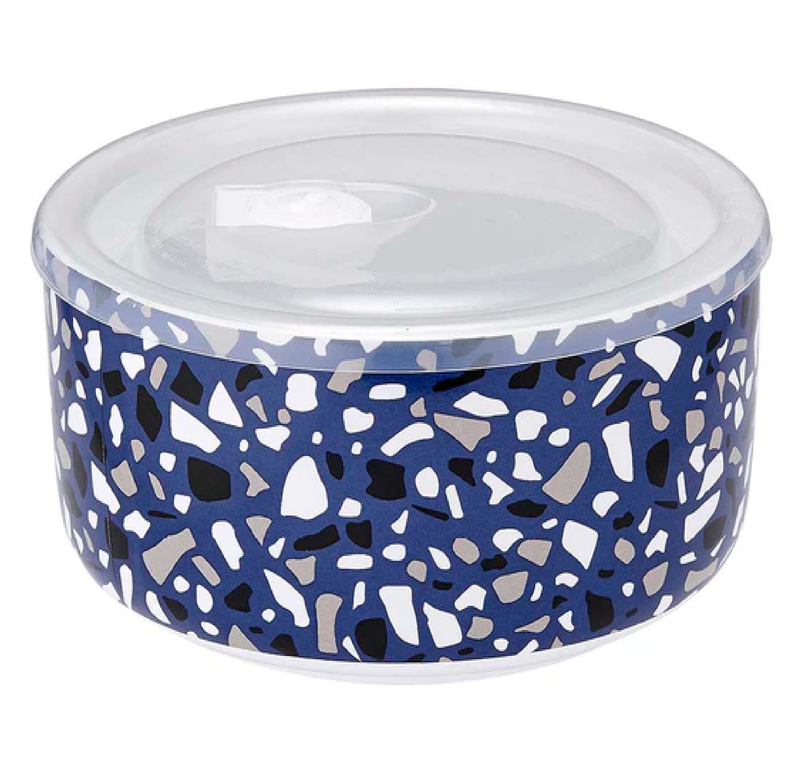 PREP LINEAR BLUE TERRAZZO MICROWAVE FOOD BOWL