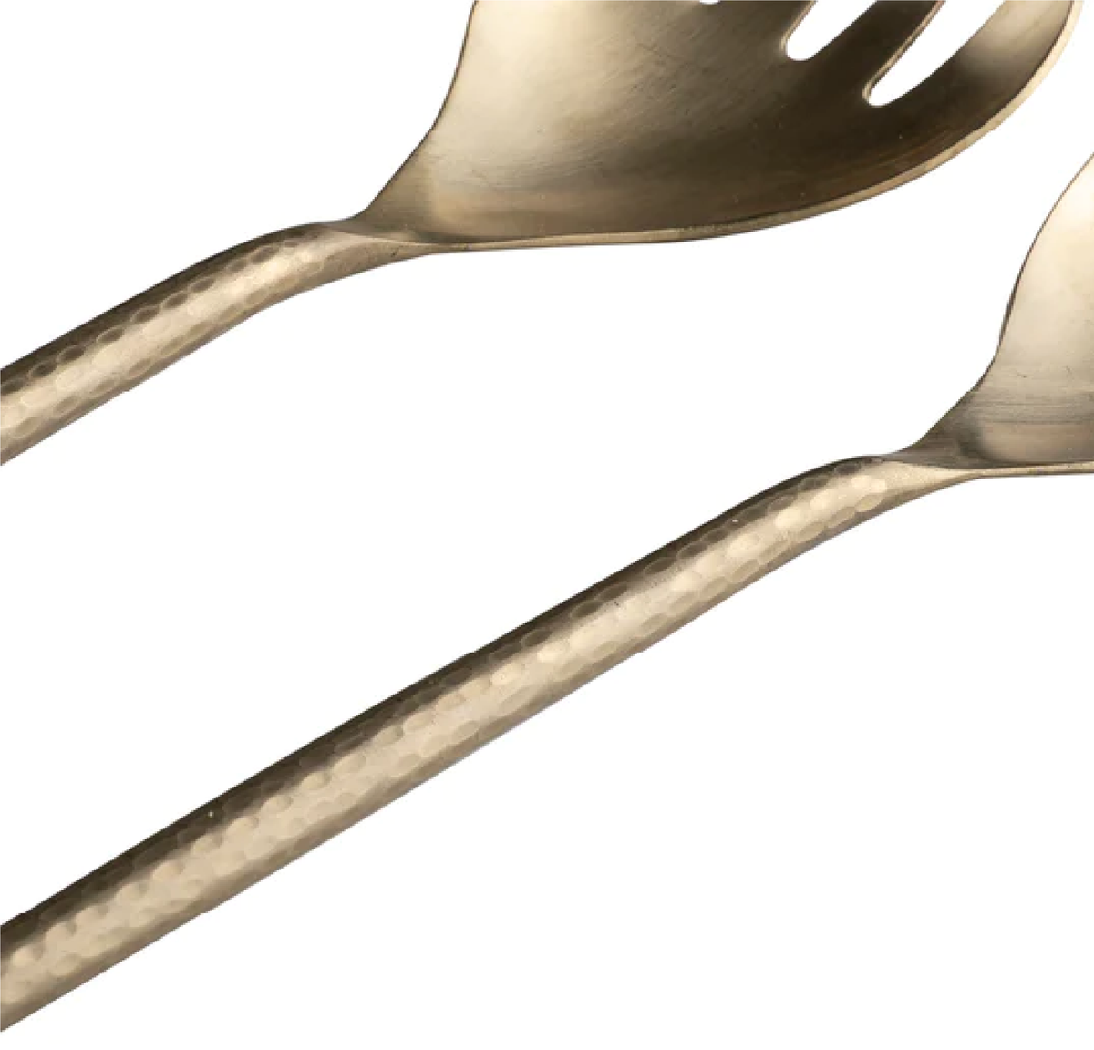 HAMMERED 2PC SALAD SERVERS SET
