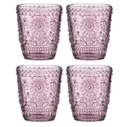 SUNFLOWER PINK 4PK GLASS TUMBLER