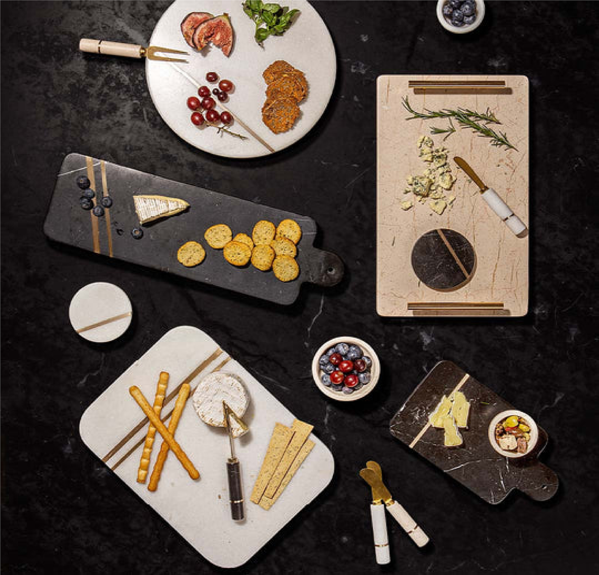 EMERSON BLACK LONG RECTANGLE SERVING BOARD