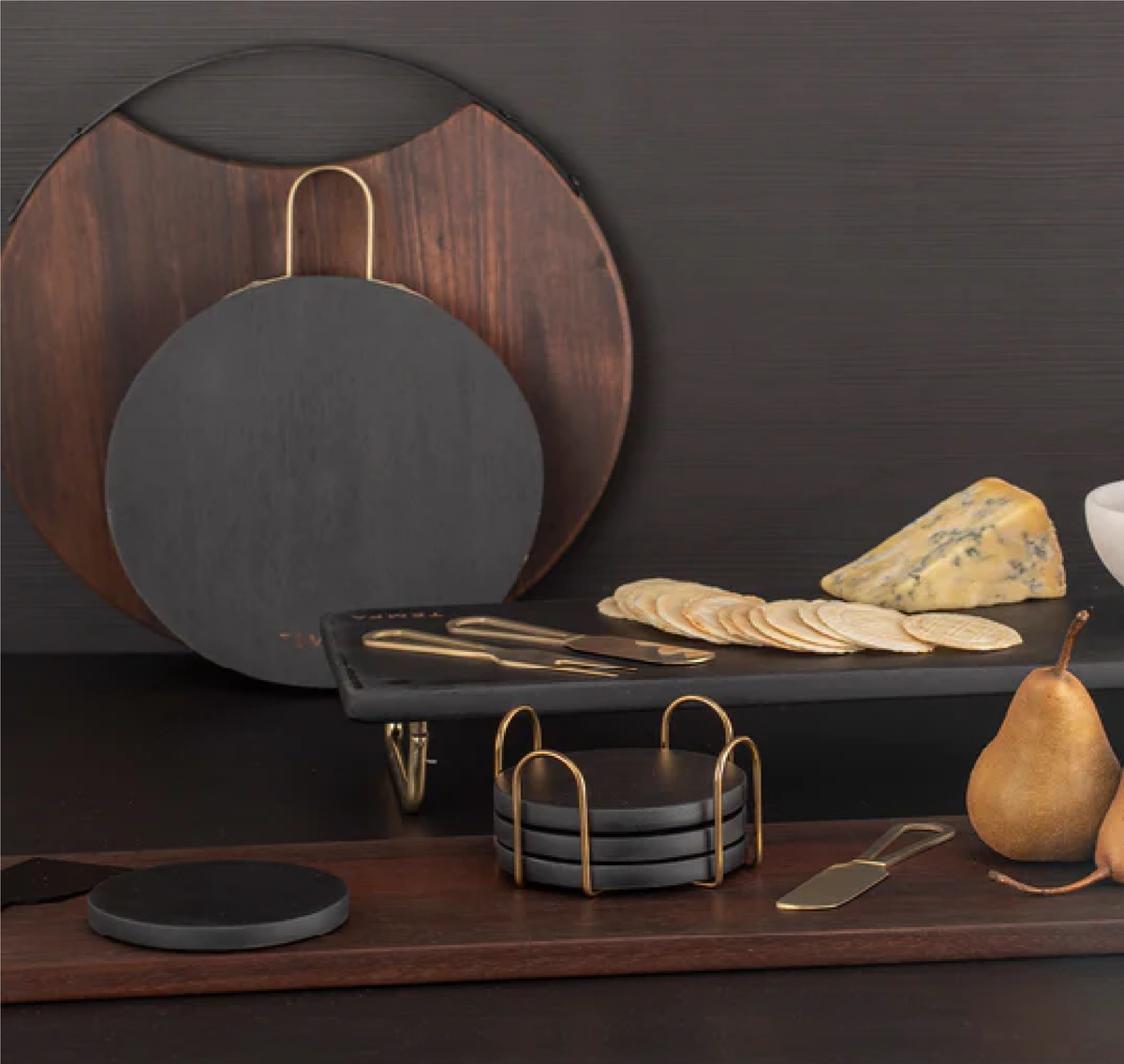 ORSON BLACK 3PC CHEESE SET