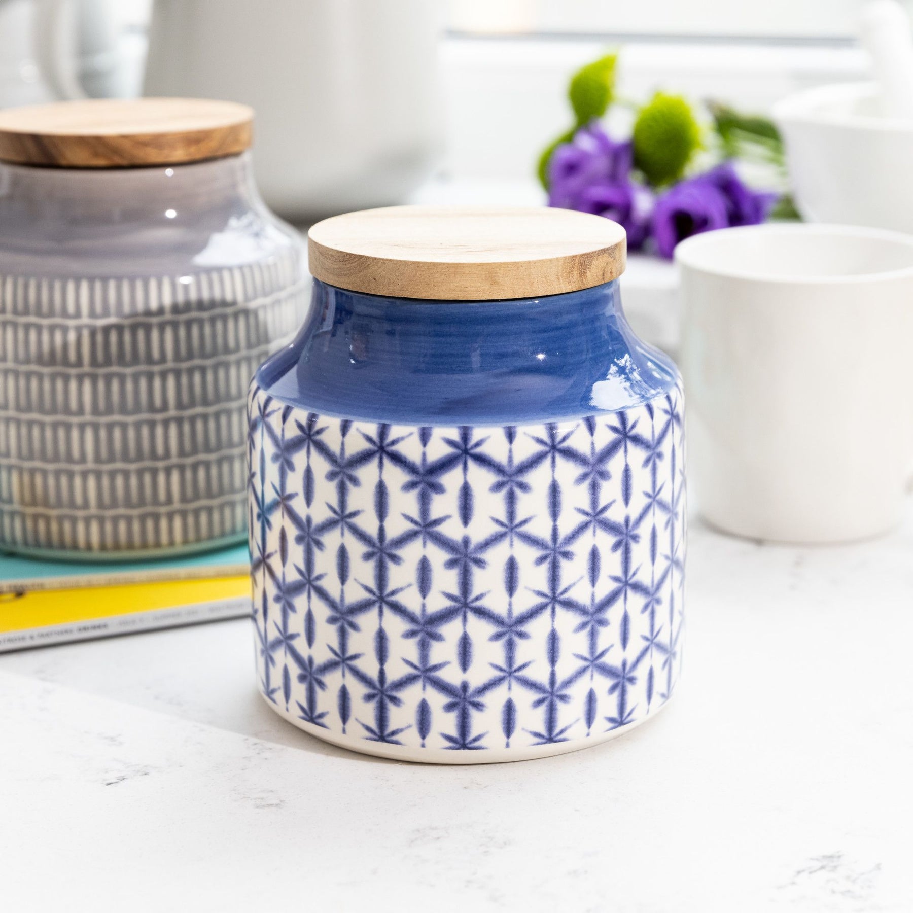 Mikasa Drift Storage Jar – Blue Mikasa Drift Storage Jar – Blue