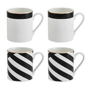 Mikasa Luxe Deco Fine China Mugs – Set of 4 (380 ml)