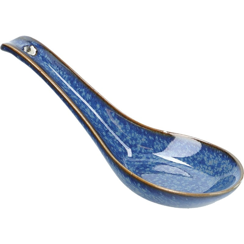 Mikasa Satori Indigo & Gold Porcelain Rice Spoon – 13.5 cm