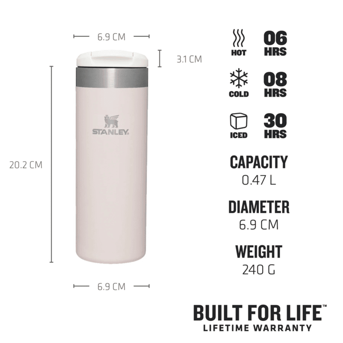 Stanley TRS Mug 470ml/16oz AeroLight Rose Quartz Stanley TRS Mug 470ml/16oz AeroLight Rose Quartz