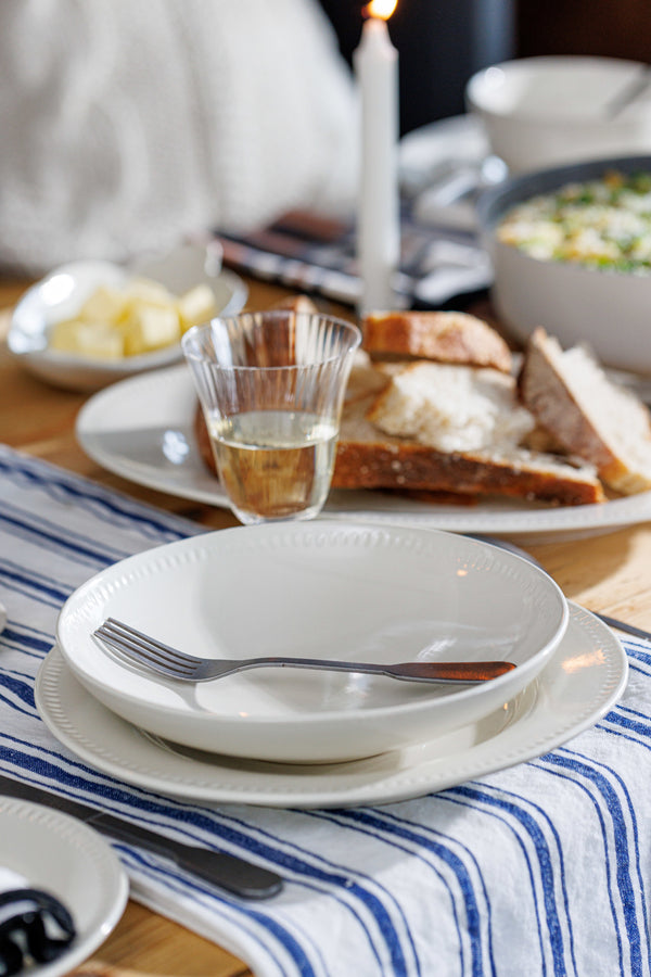 Mikasa Navy Stripe Linen-Blend Table Runner – 230 × 34 cm Mikasa Navy Stripe Linen-Blend Table Runner – 230 × 34 cm