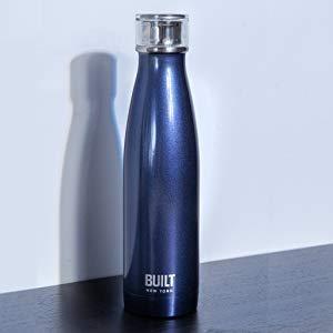 Built 17Oz Double Walled Stainless Steel Water Bottle Midnight Blue