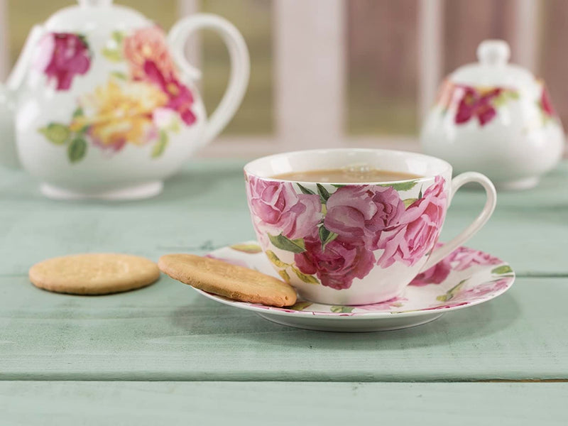 Kew Gardens Southbourne Rose Cup And Saucer White (β)