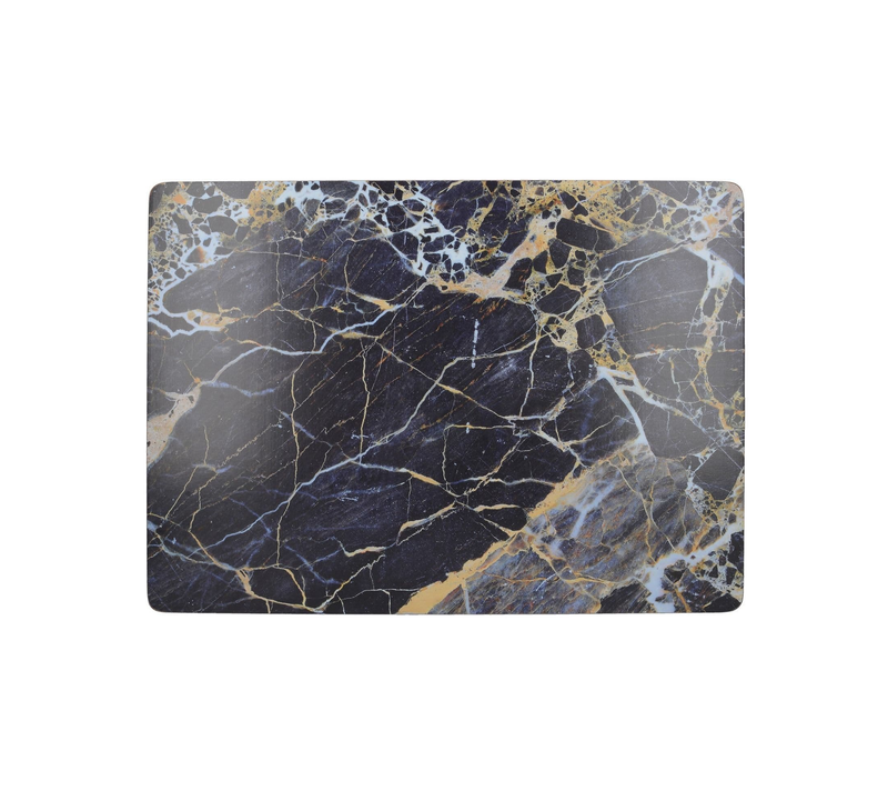 30 x 23 cm Creative Tops Navy Marble Pack Of 4 Large Premium Placemats