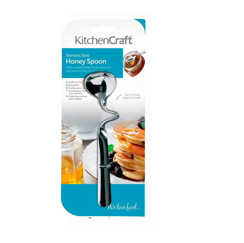 KitchenCraft Stainless Steel No Mess Honey Spoon