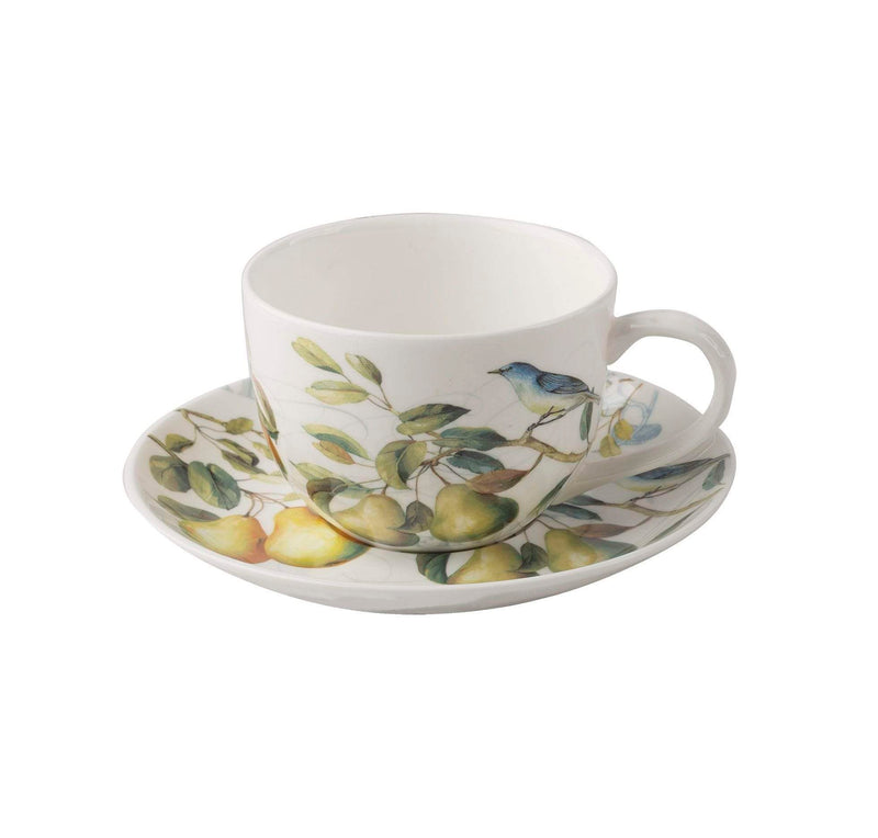 The English Table Spring Fruits Tea Cup And Saucer