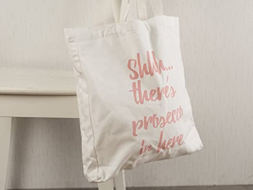 Creative Tops Ava & I Canvas Bag - Sh......Theres Prosecco In Here (β)