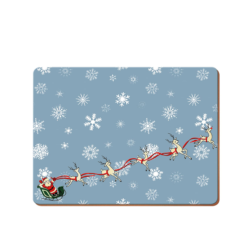 Creative Tops Set of 4 Katie Alice Sleigh Ride Christmas Placemats Vintage Style Table Mats