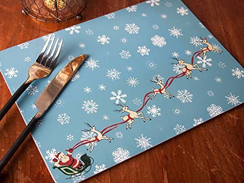 Creative Tops Set of 4 Katie Alice Sleigh Ride Christmas Placemats Vintage Style Table Mats