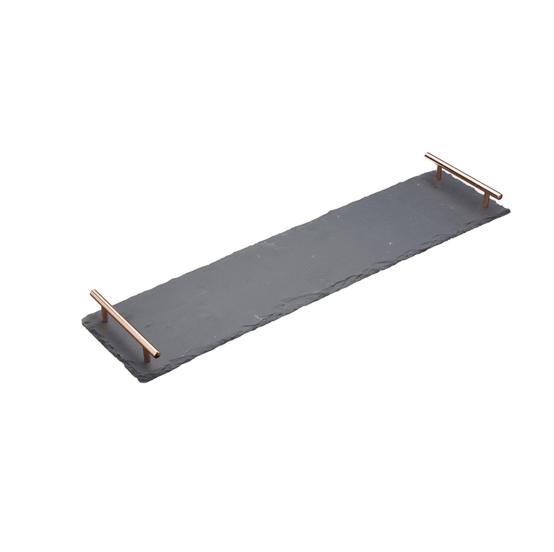 Artesà serving board 60 x 15 x 3,5 cm slate black/copper