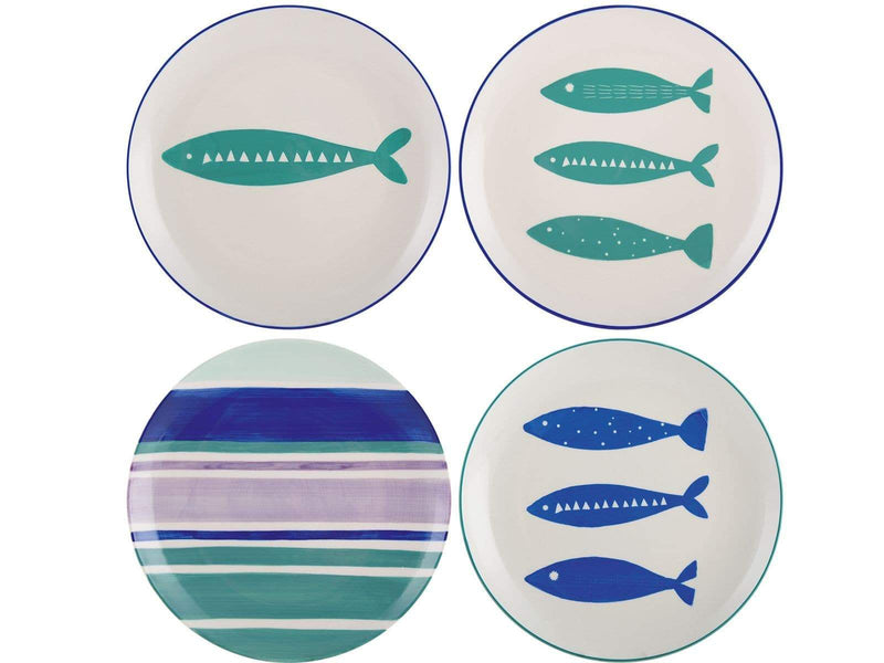 Mikasa Into The Blue Set Of 4 Side Plates