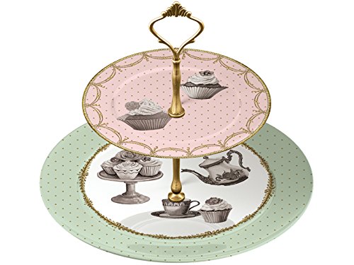 Katie Alice Cupcake Couture 2 Tier Cake Plate Stand