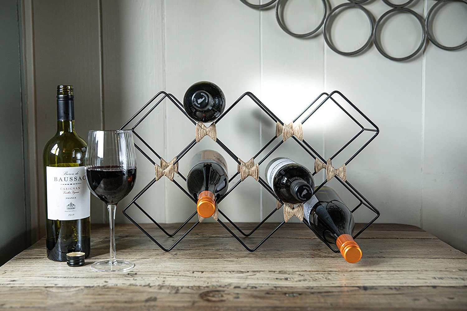 Bar Craft Black Wine Rack One Size