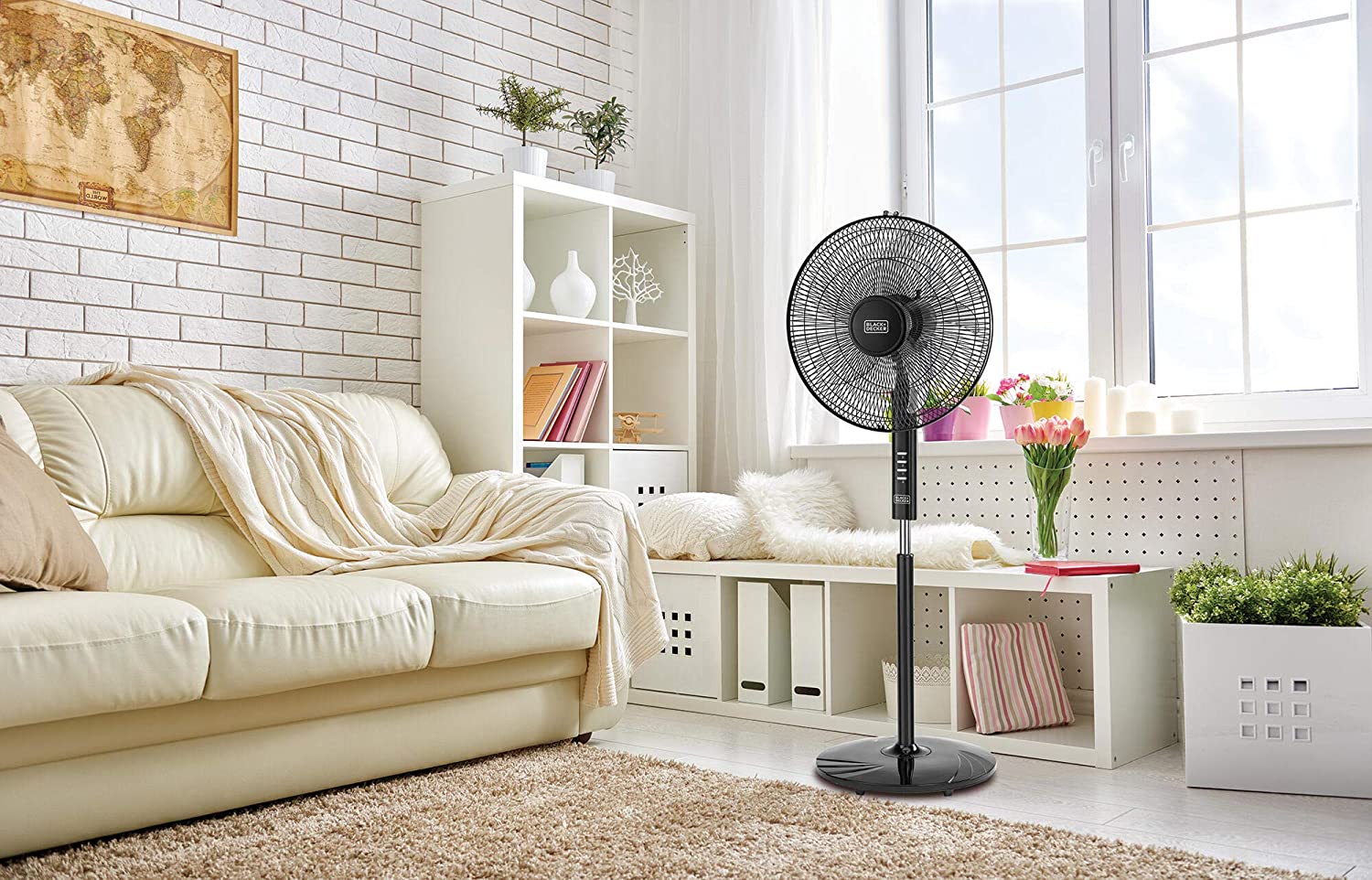 Stand Fan 3 Speed Wide Oscillation 5AS Blade Design 16 Inch 60W