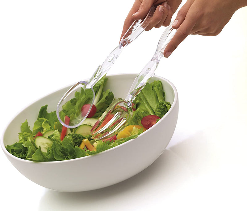 KitchenCraft KCSALTONGS Salad Tongs, Scissor Style Plastic Salad Server Set, 29 cm