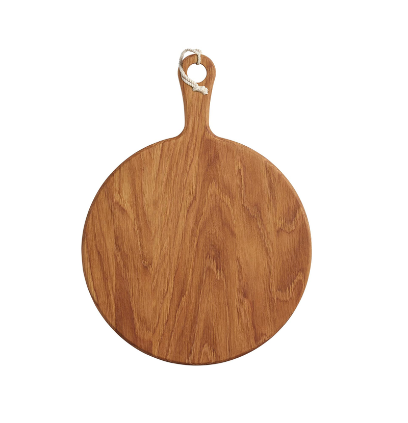 MasterClass Round Oak Wooden Serving Paddle / Antipasti Board, 30 x 40.5 cm (12" x 16")