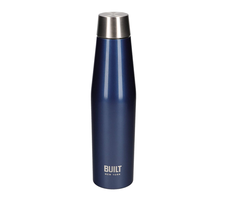 BUILT Perfect Seal Vacuum Insulated Water Bottle, 540 ml, Navy