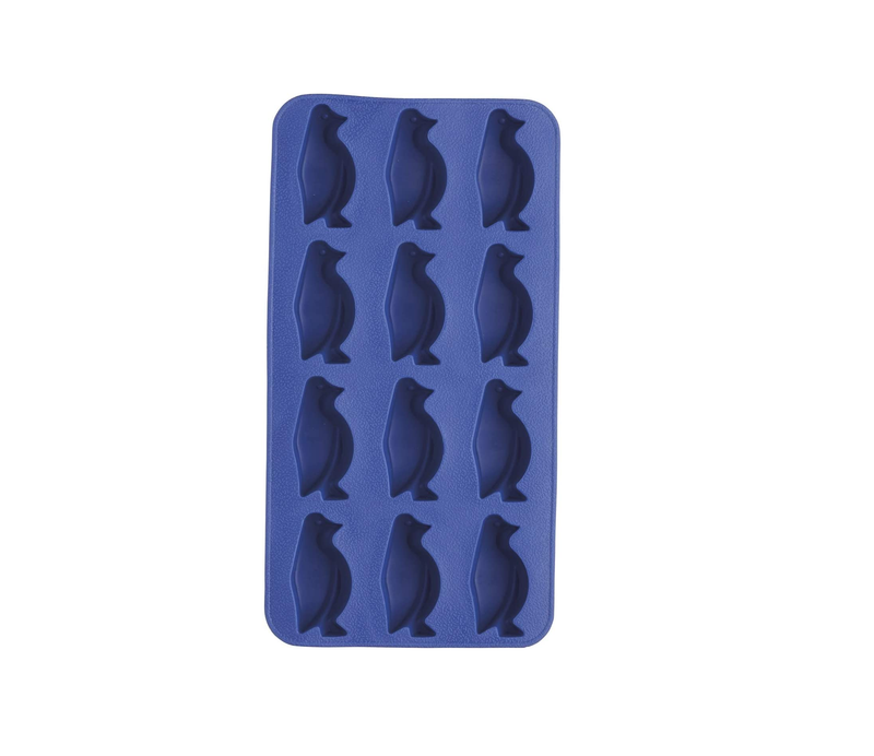 BarCraft KCBCICEPENG Silicone Ice Cube Tray with Novelty Penguin Moulds, Blue, 26 x 12cm