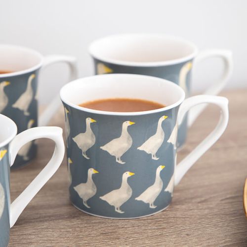 Kitchen Craft Fluted Mug Set Of 4 Geese
