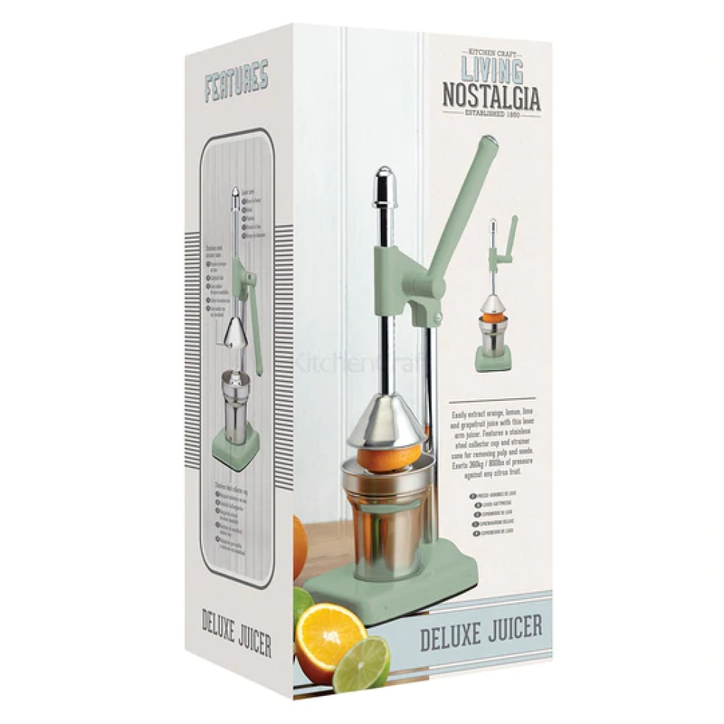 Living Nostalgia by KitchenCraft English Sage Green Orange Juicer