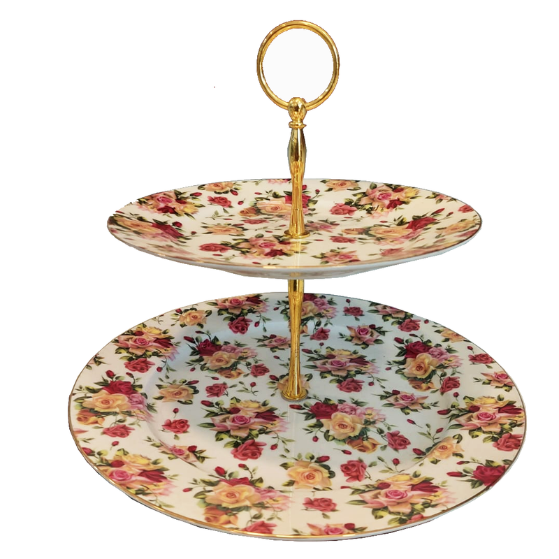 Floral cake stand