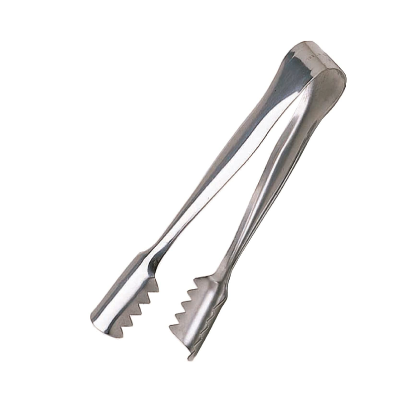 BarCraft Stainless Steel Ice Serving Tongs 16cm, Sleeved