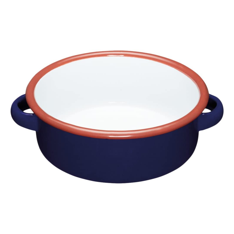 KitchenCraft World of Flavours Enamel Serving Dish / Tapas Bowl, 14 cm (5.5") - Blue