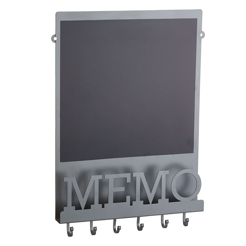 KitchenCraft LNMEMO Living Nostalgia Magnetic Memo Board/Chalkboard, Grey/Black, 43.5 x 30 cm