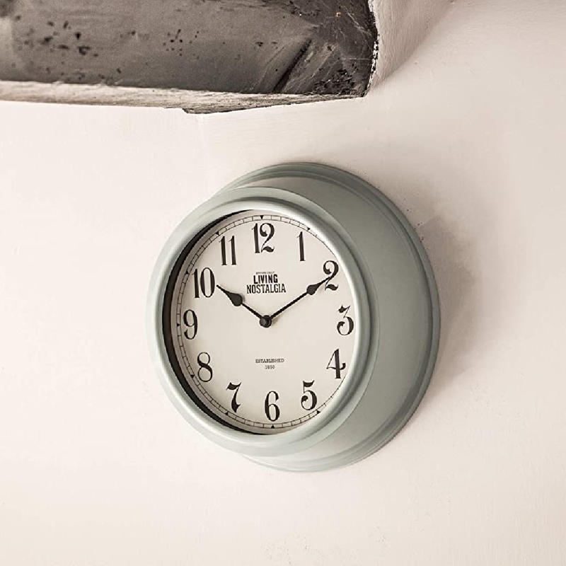 Living Nostalgia Wall Clock, Grey, 25cm, Display Boxed