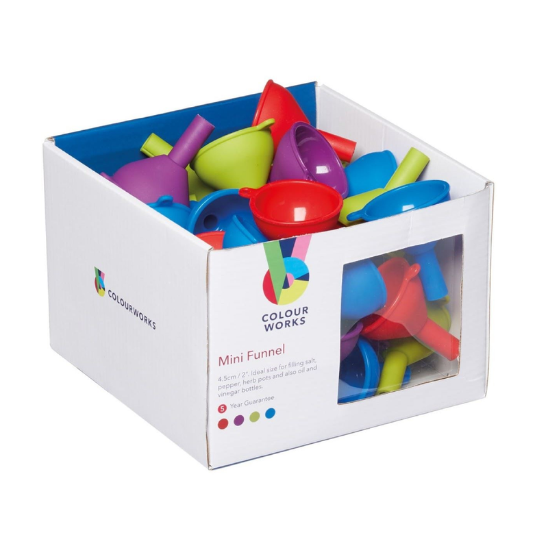 Colourworks Display of 36 Silicone Mini Funnels