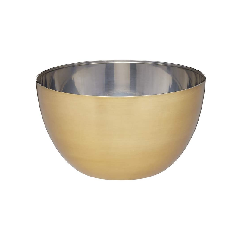 MasterClass 24 cm Stainless Steel Brass Effect Salad Bowl/ Fruit Bowl/ Serving Bowl/ Bowl