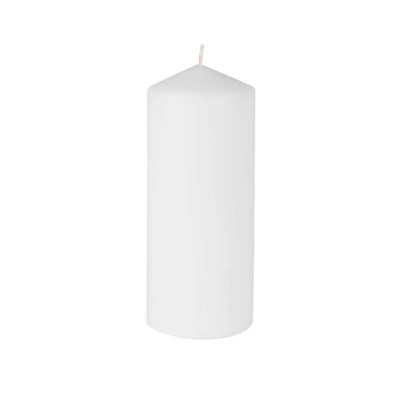 Pillar Candle White 4″ II شمع فانوس