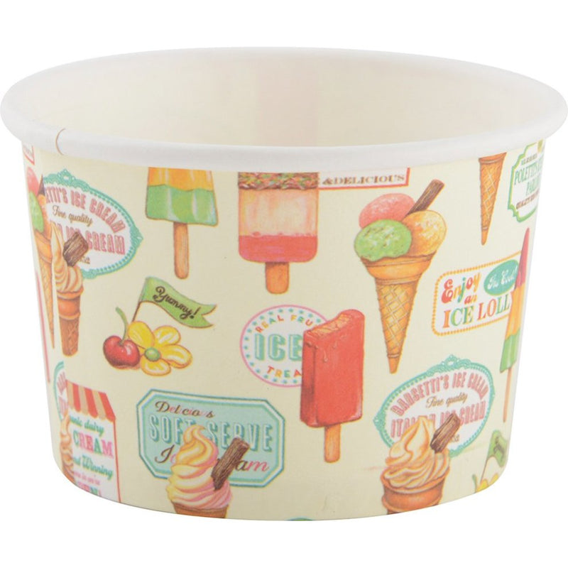 Retro Treats Vintage Style Ice Cream Cup Tubs Set of 6