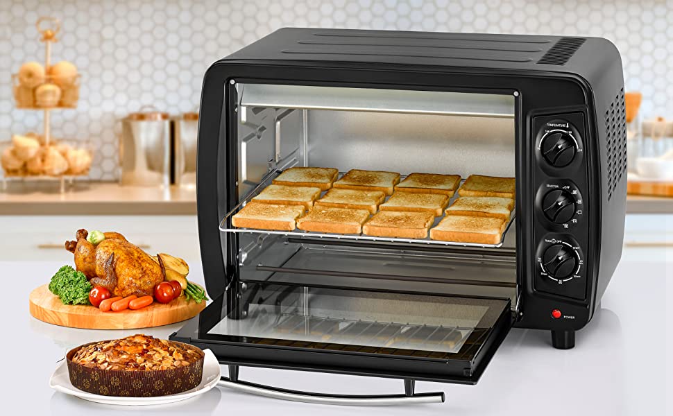 Black Decker 35L Double Glass Multifunction Toaster Oven Lilyshomejo