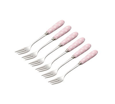 Lily's Home Sweetly Does It Sweetly Does It Deluxe Ceramic Handled Cake Forks