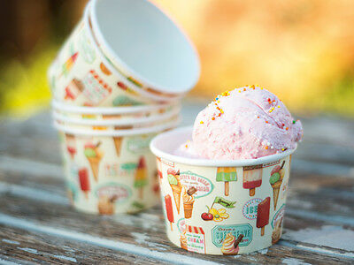 Retro Treats Vintage Style Ice Cream Cup Tubs Set of 6